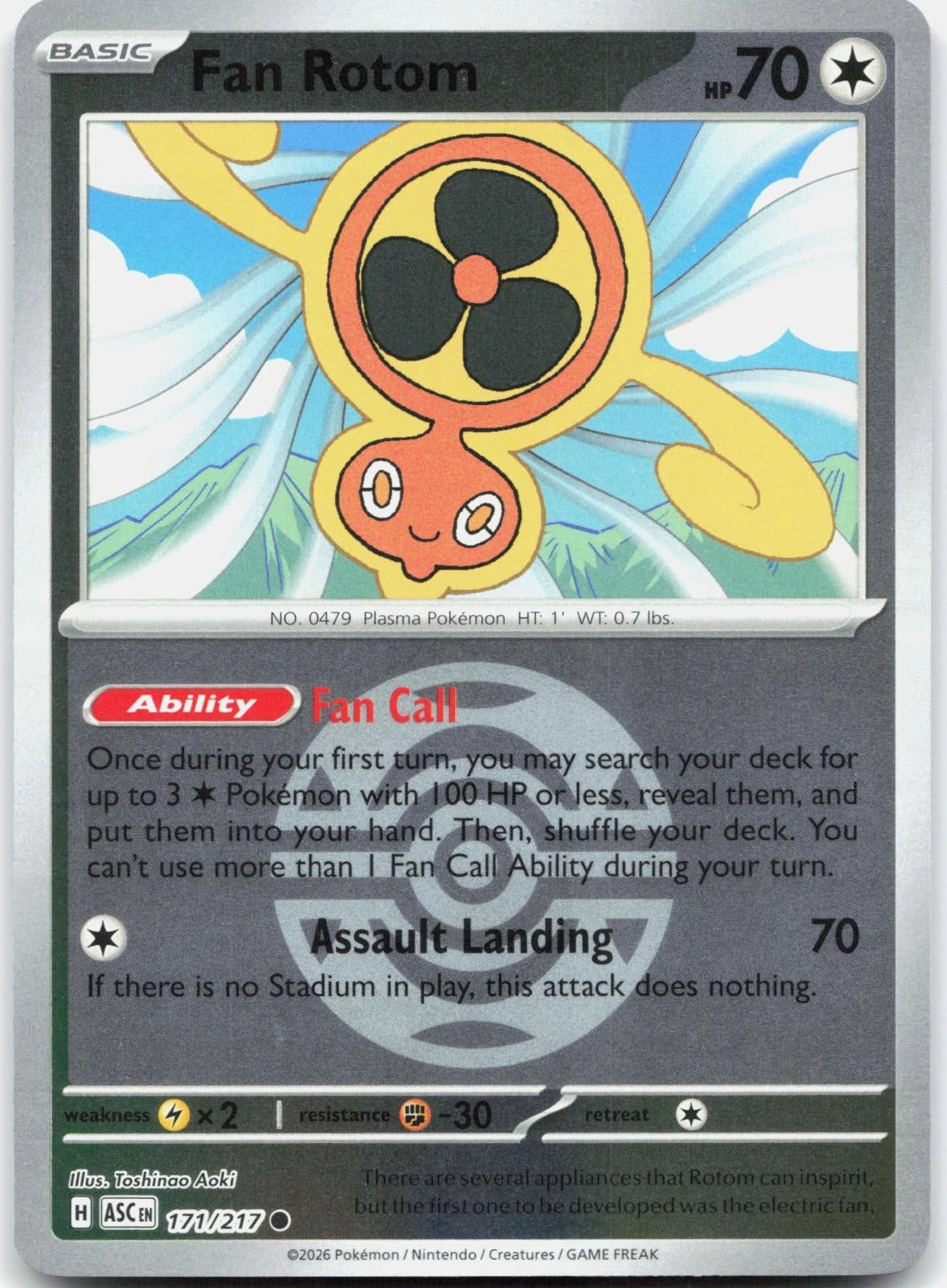171/217 - Fan Rotom - Poke Ball - Ascended Heroes