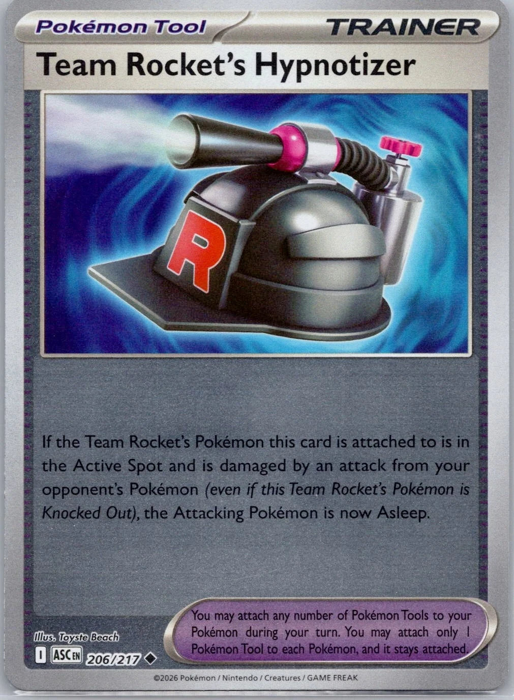 206/217 - Team Rocket’s Hypnotizer - Reverse Holo - Ascended Heroes