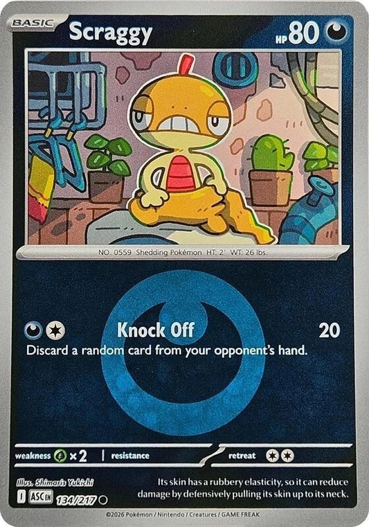 134/217 - Scraggy - Energy Holo - Ascended Heroes