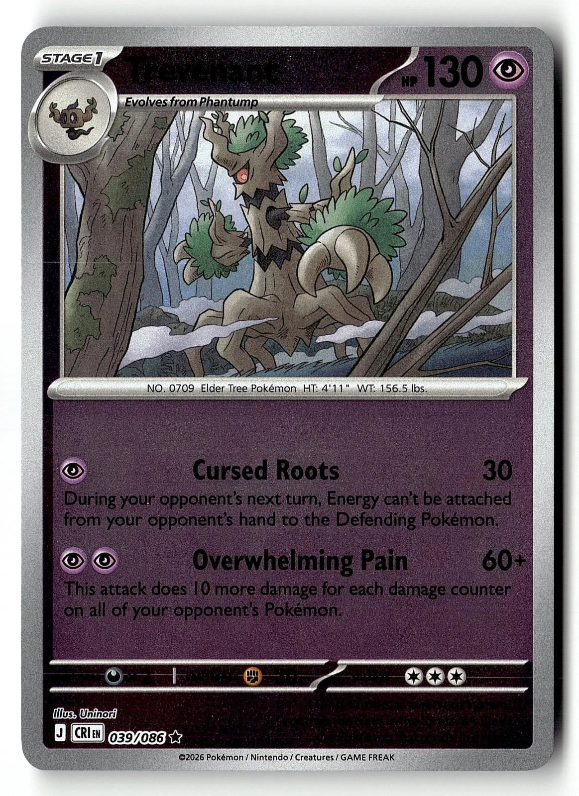 039/086 - Trevenant RH - Chaos Rising