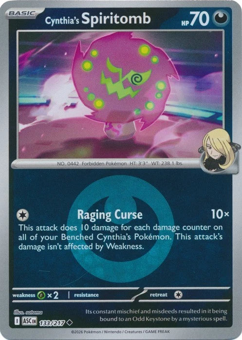 133/217 - Cynthia’s Spiritomb - Energy Holo - Ascended Heroes