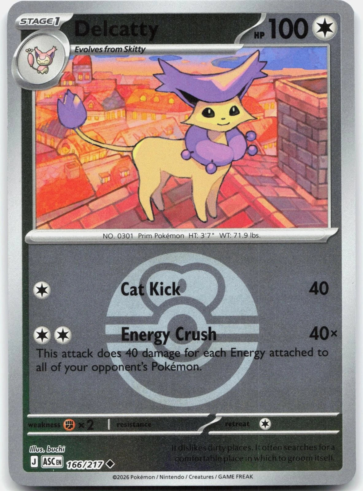 166/217 - Delcatty - Poke Ball - Ascended Heroes