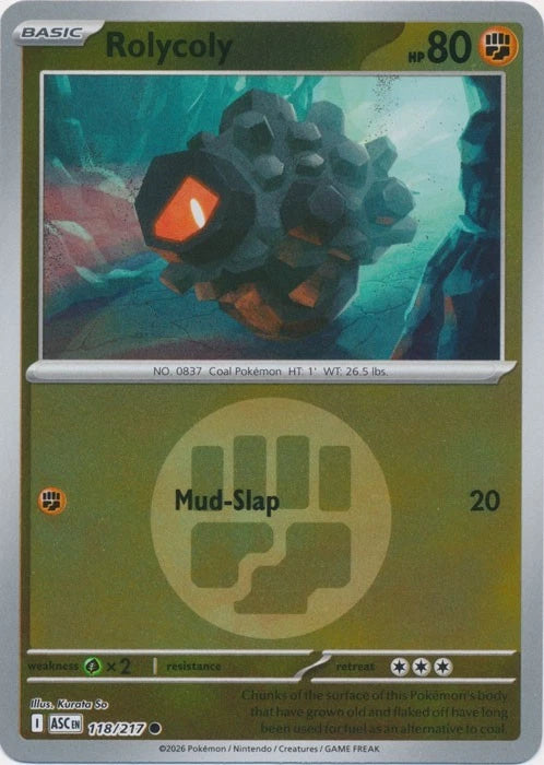 118/217 - Rolycoly - Energy Holo - Ascended Heroes