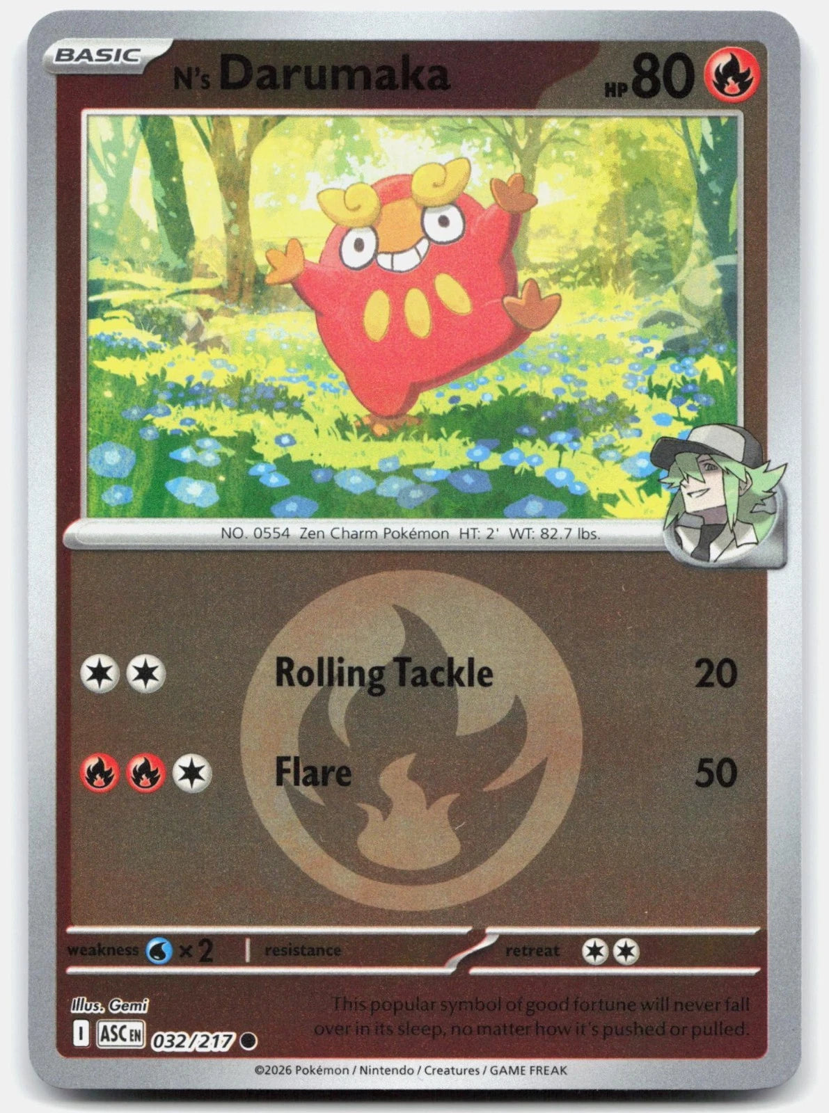 032/217 - N’s Darumaka - Energy Holo - Ascended Heroes