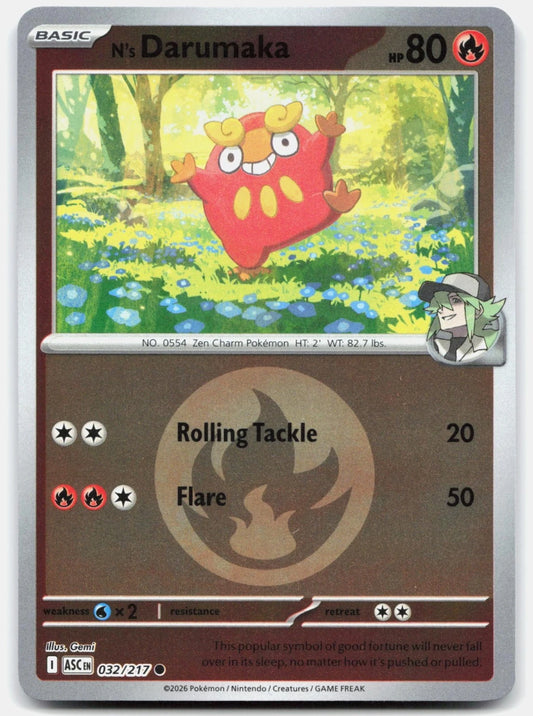 032/217 - N’s Darumaka - Energy Holo - Ascended Heroes