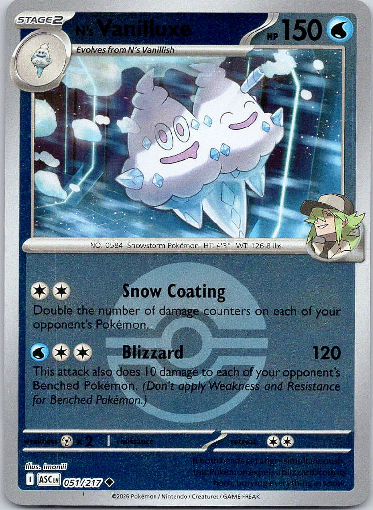 051/217 - N’s Vanilluxe - Poke Ball - Ascended Heroes
