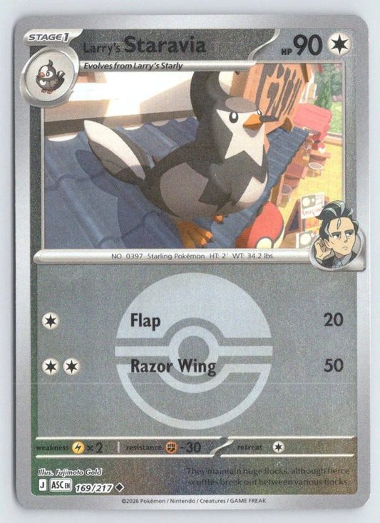 169/217 - Larry’s Staravia - Poke Ball - Ascended Heroes
