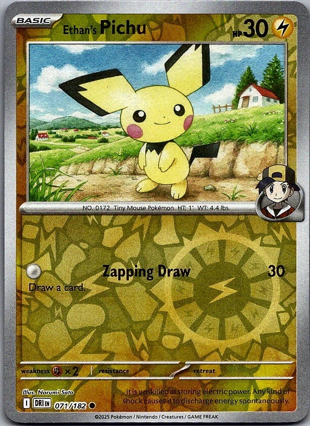 071/182 - Ethan's Pichu RH - Destined Rivals