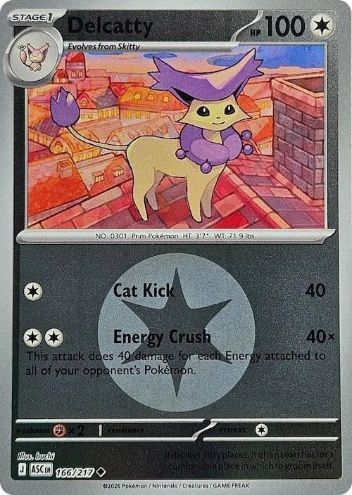166/217 - Delcatty - Energy Holo - Ascended Heroes