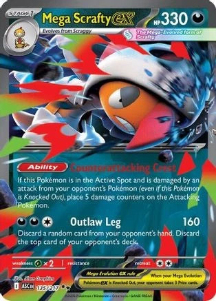 135/217 - Mega Scrafty ex - Ascended Heroes