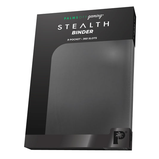 Palms Off Gaming – STEALTH 9 Pocket Zip Trading Card Binder – BLACK