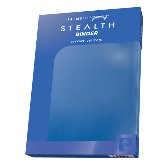 Palms Off Gaming – STEALTH 9 Pocket Zip Trading Card Binder – BLUE
