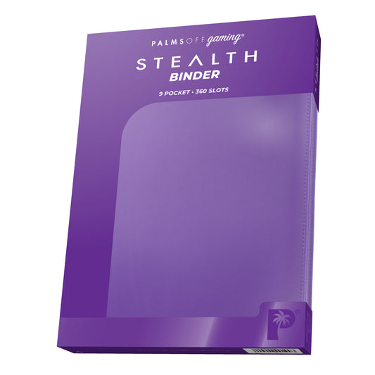 Palms Off Gaming – STEALTH 9 Pocket Zip Trading Card Binder – PURPLE