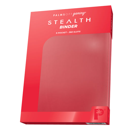 Palms Off Gaming – STEALTH 9 Pocket Zip Trading Card Binder – RED