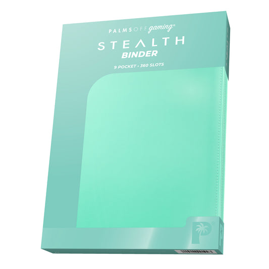 Palms Off Gaming – STEALTH 9 Pocket Zip Trading Card Binder – TURQUOISE