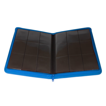 Palms Off Gaming – STEALTH 9 Pocket Zip Trading Card Binder – BLUE
