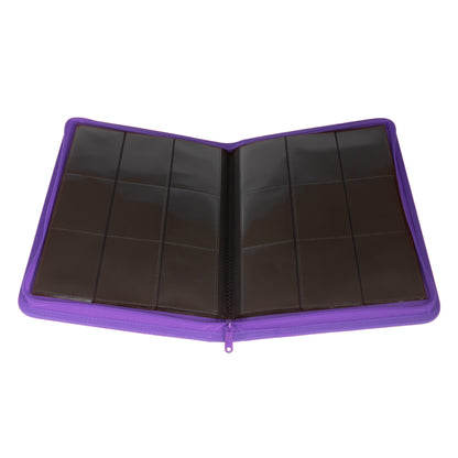 Palms Off Gaming – STEALTH 9 Pocket Zip Trading Card Binder – PURPLE