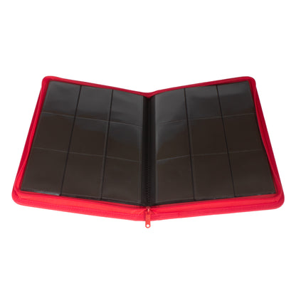 Palms Off Gaming – STEALTH 9 Pocket Zip Trading Card Binder – RED