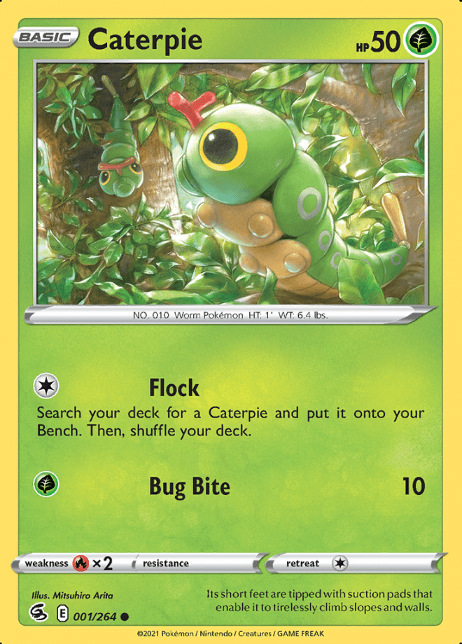 001/264 Caterpie - Fusion Strike - Volution Cards and Collectables