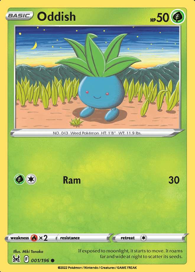 001/196 Oddish - Lost Origin - Volution Cards and Collectables