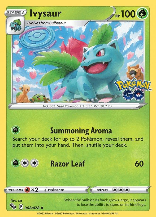 002/078 Ivysaur - Pokemon GO - Volution Cards and Collectables