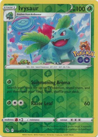 002/078 Ivysaur RH - Pokemon GO - Volution Cards and Collectables