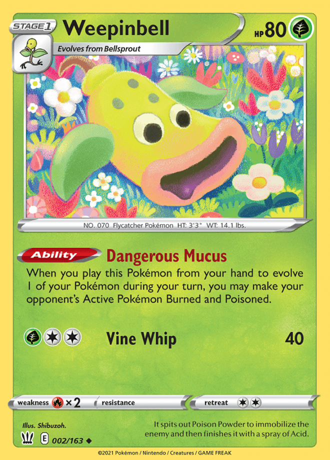 002/163 Weepinbell - Battle Styles - Volution Cards and Collectables