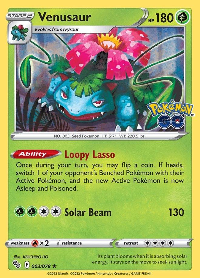 003/078 Venusaur Holo - Pokemon GO - Volution Cards and Collectables