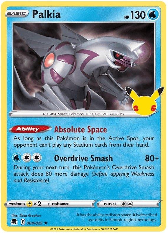 004/025 Palkia Rare - Pokemon Celebrations - Volution Cards and Collectables