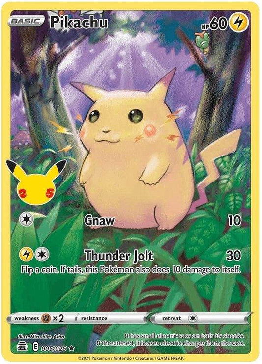 005/025 Pikachu Holo Rare - Pokemon Celebrations - Volution Cards and Collectables