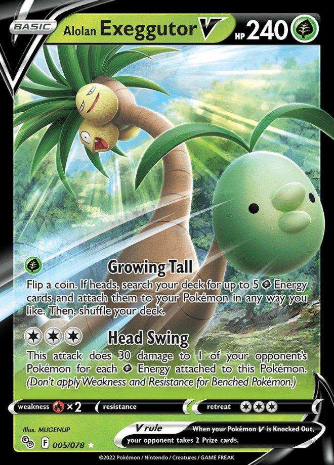 005/078 Alolan Exeggutor V - Pokemon GO - Volution Cards and Collectables