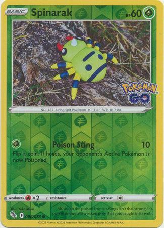 006/078 Spinarak RH - Pokemon GO - Volution Cards and Collectables