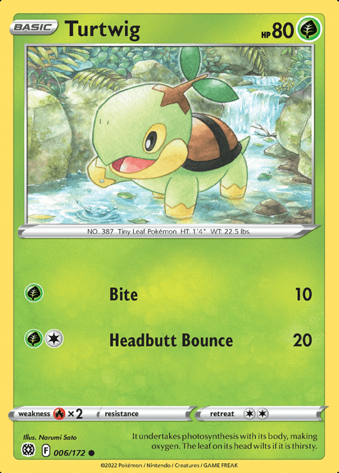 006/172 Turtwig - Brilliant Stars - Volution Cards and Collectables