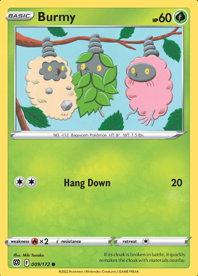 009/172 Burmy - Brilliant Stars - Volution Cards and Collectables