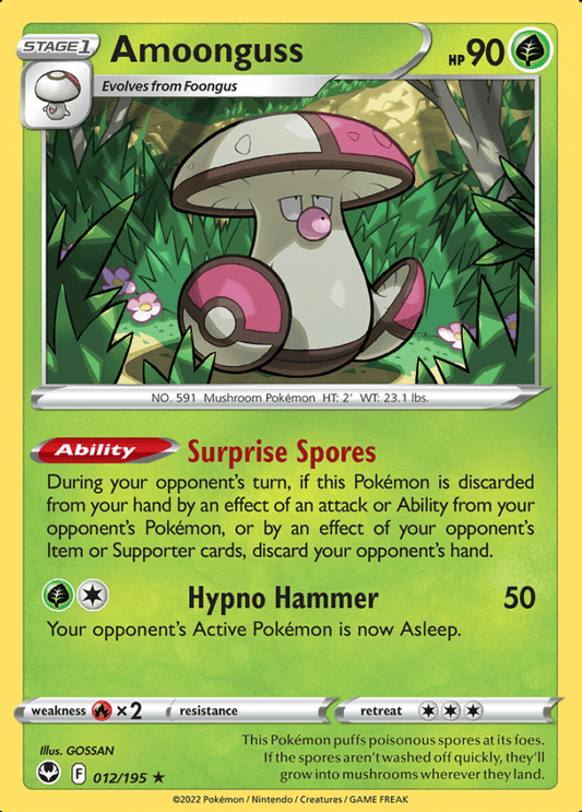 012/195 Amoonguss - Silver Tempest - Volution Cards and Collectables