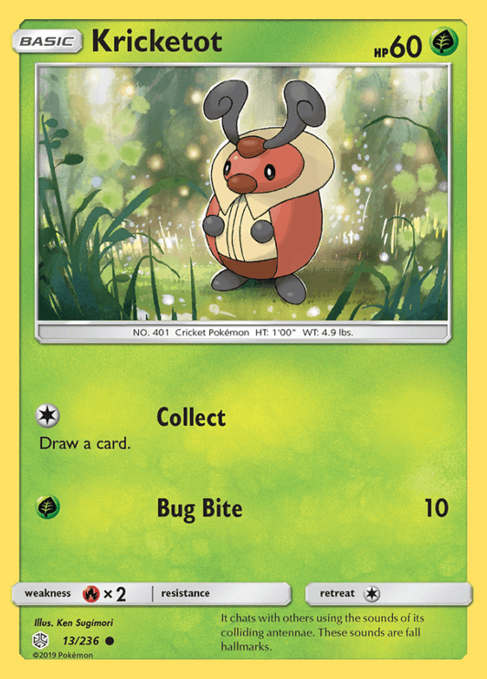 013/236 Kricketot - Cosmic Eclipse - Volution Cards and Collectables