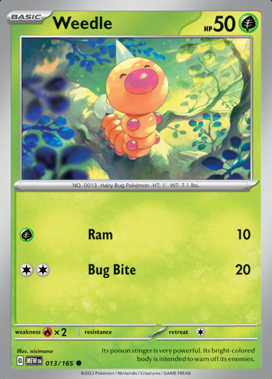 013/165 - Weedle - Pokemon 151