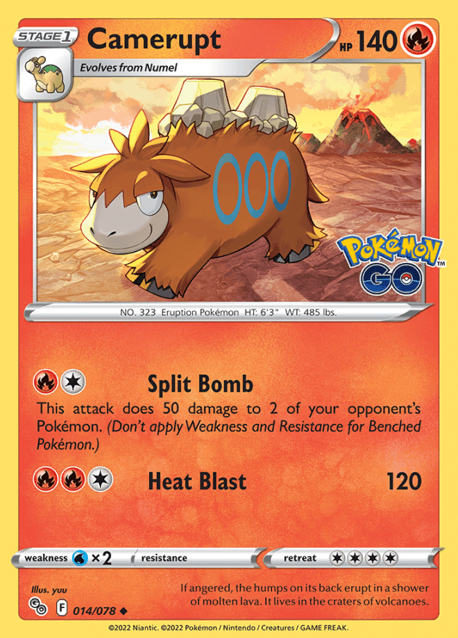 014/078 Camerupt - Pokemon GO - Volution Cards and Collectables