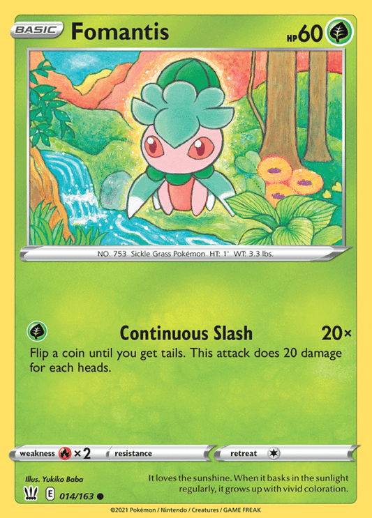 014/163 Fomantis - Battle Styles - Volution Cards and Collectables