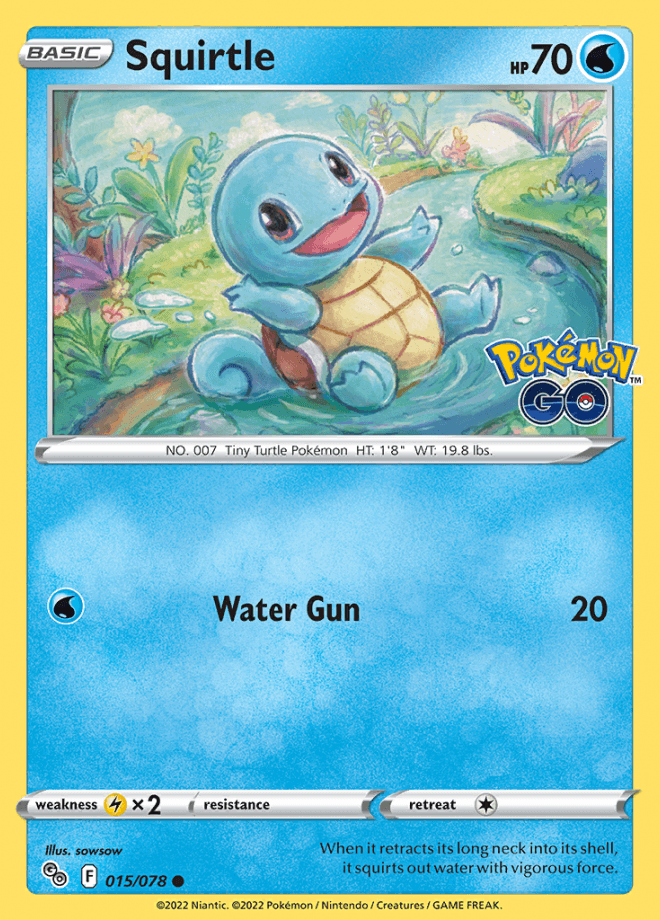 015/078 Squrtle - Pokemon GO - Volution Cards and Collectables