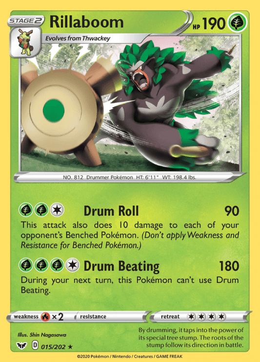 015/202 Rillaboom - SWSH Base - Volution Cards and Collectables