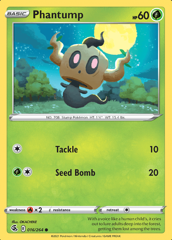 016/264 Phantump - Fusion Strike - Volution Cards and Collectables