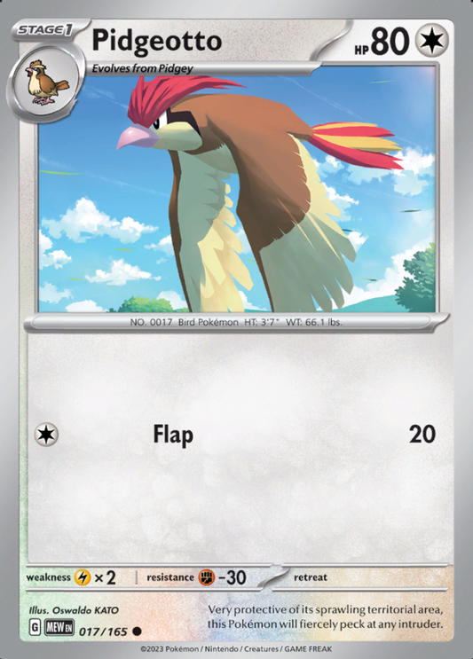 017/165 - Pidgeotto - Pokemon 151