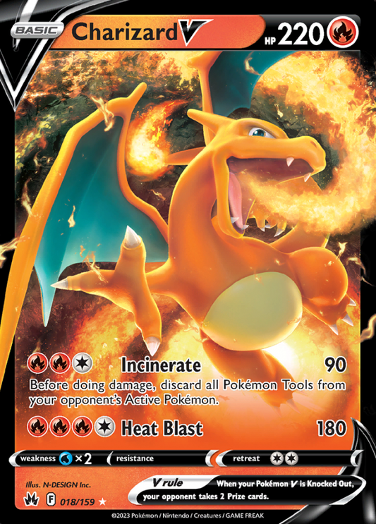 018/159 Charizard V - Crown Zenith