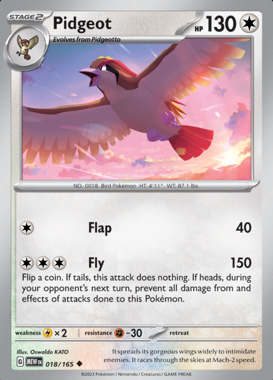 018/165 - Pidgeot - Pokemon 151