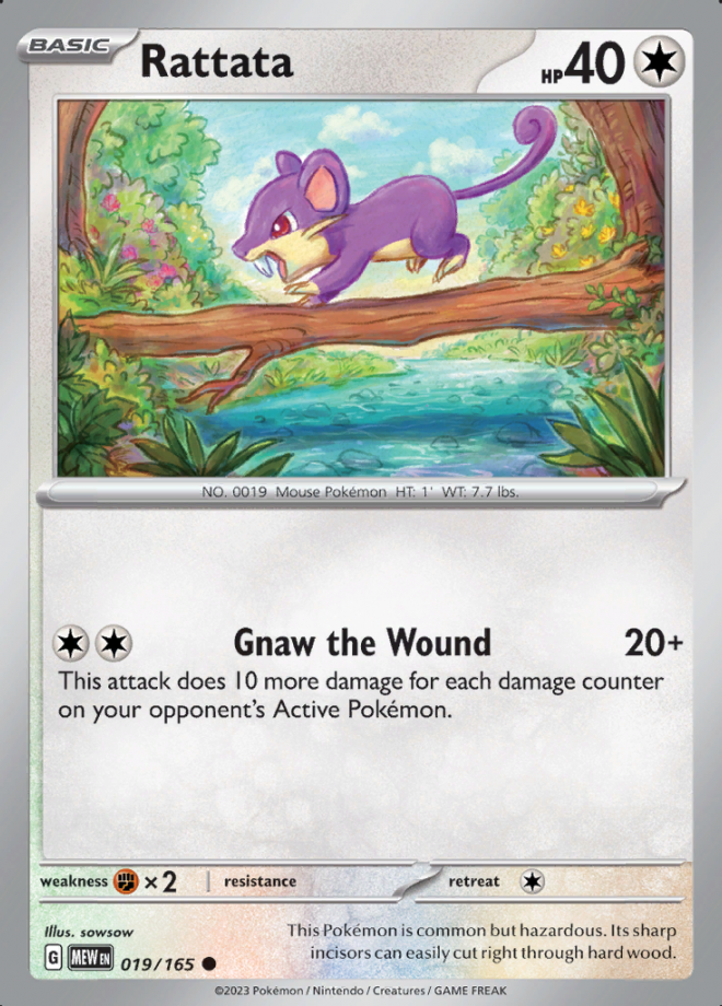 019/165 - Rattata - Pokemon 151