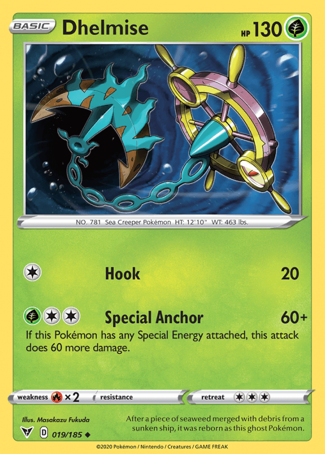 019/185 Dhelmise - Vivid Voltage - Volution Cards and Collectables