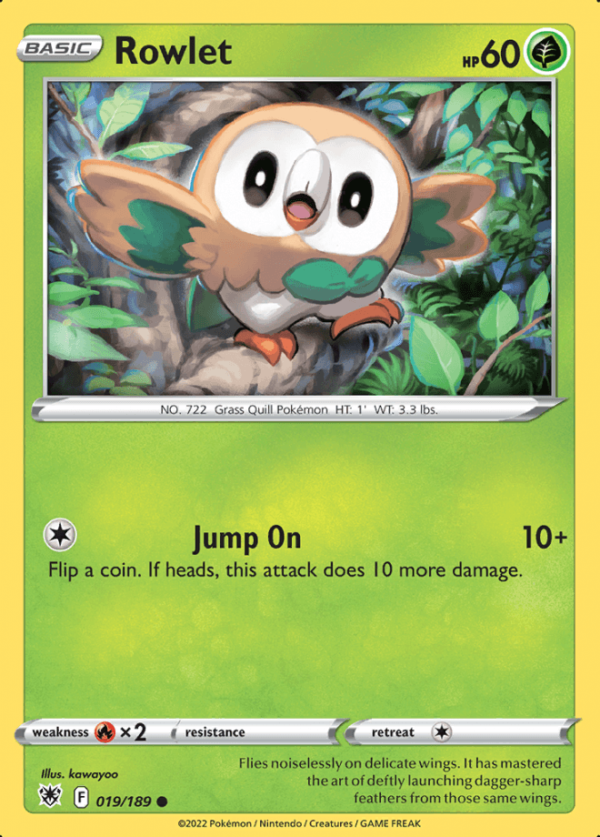 019/189 Rowlet - Astral Radiance - Volution Cards and Collectables