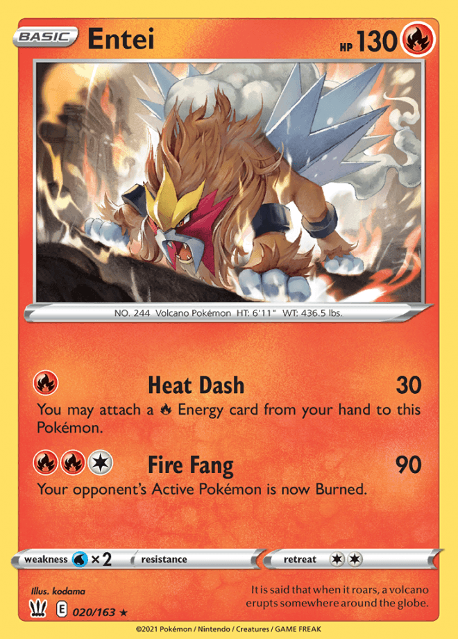 020/163 Entei - Battle Styles - Volution Cards and Collectables