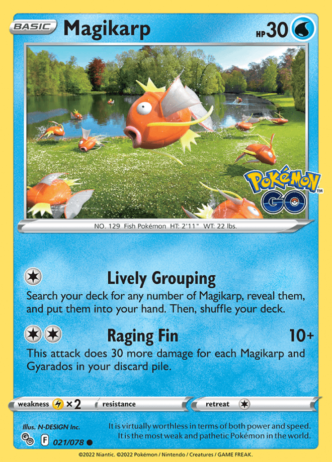 021/078 Magikarp - Pokemon GO - Volution Cards and Collectables